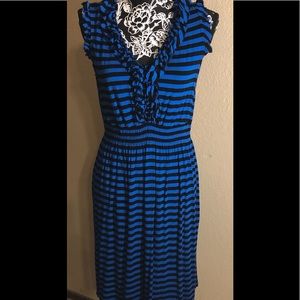 Blue and black dress